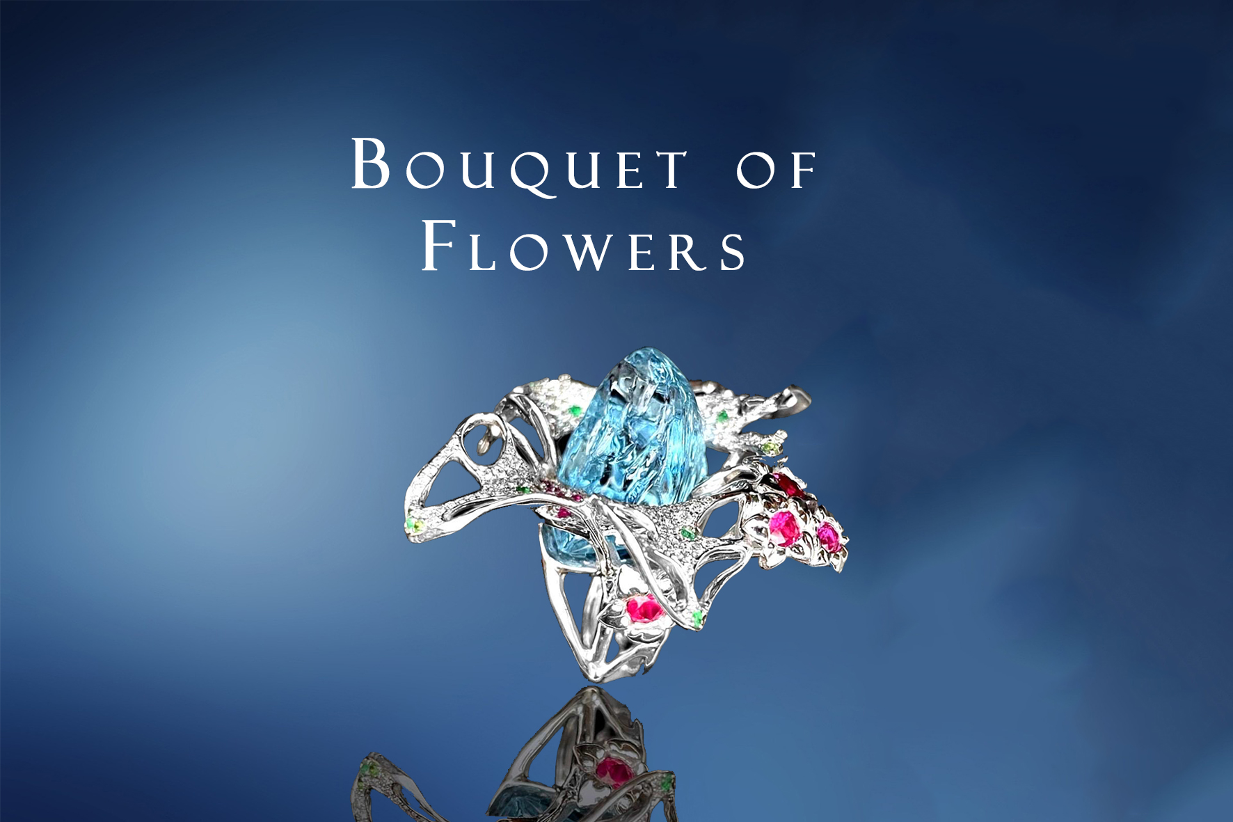 Jaime Moreno Unique Pieces of Art in Fine Jewelry Bouquet of Flowers